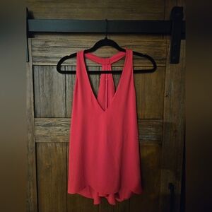BCBG MaxAzria Vibrant Red Sleeveless Top